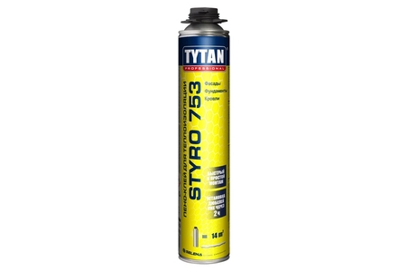 Клей-пена монтажная профессиональная Tytan Professional O2 styro 753 Gun 750мл - СКЛАД13.РФ