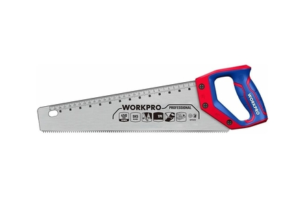 Ножовка по дереву 450мм SK5 7TPI линейка WP215006 WORKPRO - СКЛАД13.РФ