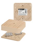 Коробка распаячная КР 75х75х20 ОП сосна, с клеммной колодкой IP40 TDM - СКЛАД13.РФ