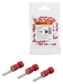 Наконечник штыревой плоский изолированный НШПИ 0,5-1,5 красный (50 шт.) TDM - СКЛАД13.РФ