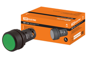Кнопка SB7-CA35 с возвратом, 1НО+1НЗ, d22 мм, зеленая, IP54 TDM - СКЛАД13.РФ
