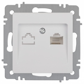 Розетка Intro Accent 6-303-01 информационная RJ45 IP20 СУ белый - СКЛАД13.РФ