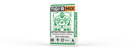Смесь штукатурная трещиностойкая Фасад Т-13 Тайгер Микс Tiger mix 25кг  - СКЛАД13.РФ