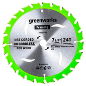 Диск пильный по дереву для циркулярной пилы Greenworks 184*20 мм 24T - СКЛАД13.РФ