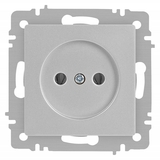Розетка Intro Accent 6-201-03 2P 16А-250В IP20 СУ AL/CU алюминий - СКЛАД13.РФ