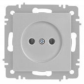 Розетка Intro Accent 6-201-03 2P 16А-250В IP20 СУ AL/CU алюминий - СКЛАД13.РФ